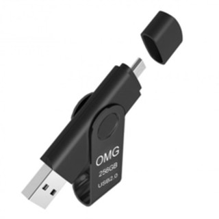 OMG Flash Drive 256 Gb USB 2.0 OTG Micro USB รุ่นMG-01(ดำ)