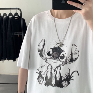 เสื้อยืดแขนสั้น พิมพ์ลายการ์ตูน ห้าจุด ขนาดใหญ่ สไตล์เกาหลี วินเทจ แฟชั่นฤดูร้อน สําหรับผู้ชาย และผู้หญิง