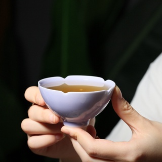 ชุดถ้วยชาเซรามิค ขนาดเล็ก สีม่วง สไตล์กังฟู สําหรับผู้หญิง