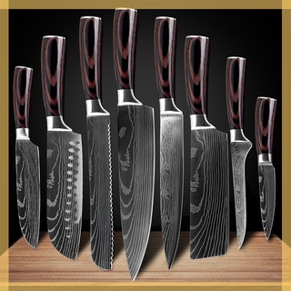 มีดทำครัว มีดสแตนเลส มีดทำครัวญี่ปุ่น  มีดยูทิลิตี้ Stainless Steel Sharp Cleaver Slicing Utility Knives Kitchen Tools