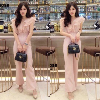 AK 9579 Jumpsuit จั๊มขายาวคอวี