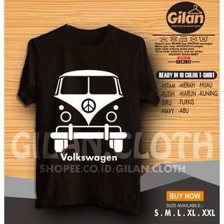 Vw VOLKSWAGEN เสื้อยืดลําลอง แขนสั้น คอกลม พิมพ์ลายรถยนต์S-5XL