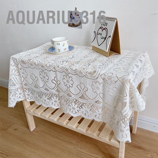 Aquarius316 ผ้าปูโต๊ะลูกไม้ ลายฉลุ นุ่มสบาย เรียบง่าย สําหรับตกแต่งบ้าน คาเฟ่