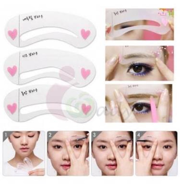 แม่พิมพ์สำหรับเขียนคิ้ว-บลอคคิ้ว-แม่พิมพ์คิ้ว-eyebrow-stencil-เขียนคิ้ว