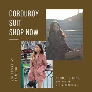 101moods Corduroy suit "Co-ord" set #002