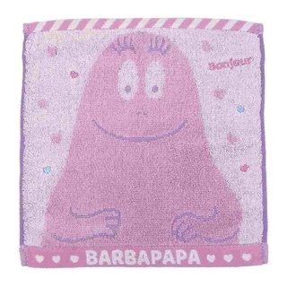 พร้อมส่ง ผ้าเช็ดหน้าลาย Barbapapa Bonjour ลิขสิทธิ์แท้จากญี่ปุ่น