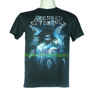 【hot sale】เสื้อวง Avenged Sevenfold เสื้อไซส์ยุโรป อะเว็นจด์เซเวนโฟลด์ A7X PTA1400 เสื้อยืดวงดนตรีร็อค