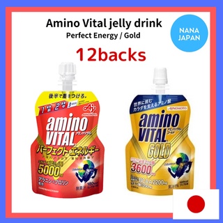 【ส่งตรงจากญี่ปุ่น】 Ajinomoto Amino Vital Jelly เครื่องดื่ม 12 แพ็ก พลังงานที่สมบูรณ์แบบ / ทอง (ผลิตในญี่ปุ่น)