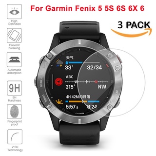 ฟิล์มกระจกนิรภัยกันรอยหน้าจอ 3 ชิ้นสําหรับ Garmin Fenix 5 5s 6S 6X 6