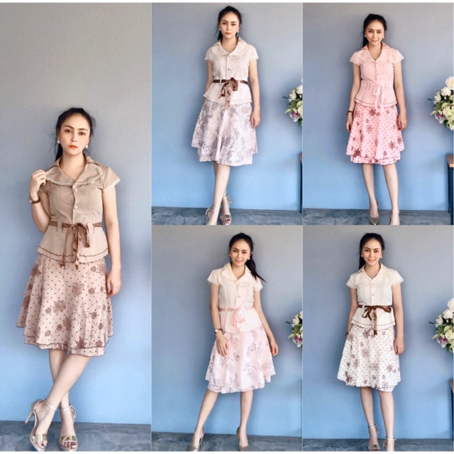 พร้อมส่ง-ชุดเช็ท-ชุดทำงาน-เสื้อ-กระโปรง-ล้างสต็อก-ลดสุดๆ
