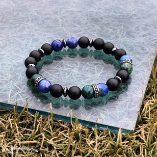 The BKD Stone กำไลหินนำโชค (Azulite Malachite/ Matte Black Onyx )