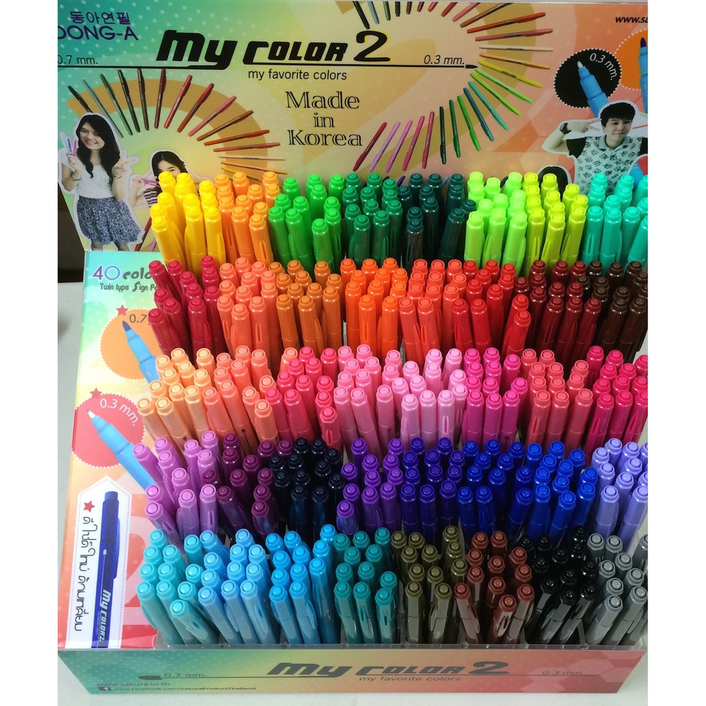 ภาพหน้าปกสินค้าปากกาสี 2หัว Dong A MyColor มายคัลเลอร์ My Color 2