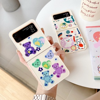 เคสโทรศัพท์มือถือ ซิลิโคน ลายการ์ตูนหมีน่ารัก สําหรับ Samsung Galaxy Z Flip 3 5G Flip 4 zflip4