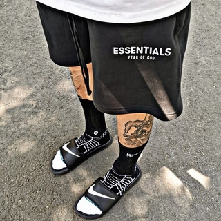 Essentials กางเกงกีฬา ขาสั้น ห้าส่วน ลําลอง ทรงหลวม สไตล์อเมริกัน สําหรับผู้ชาย