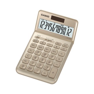Casio Calculator เครื่องคิดเลข  คาสิโอ รุ่น  JW-200SC-GD แบบสีสัน ปรับหน้าจอได้ 12 หลัก สีทอง