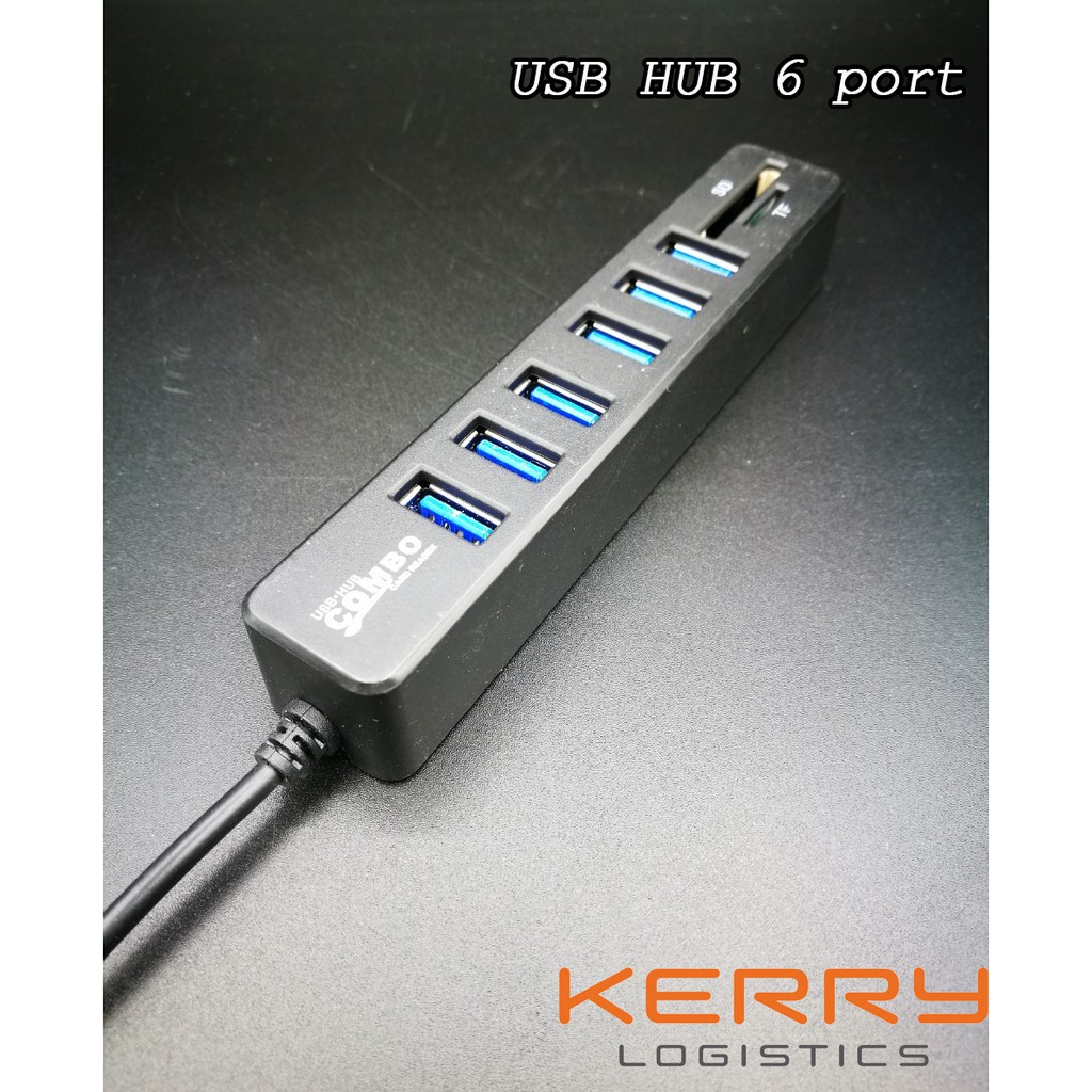 ยูเอสบี ที่ชาร์จ โทรศัพท์ ชาร์จเร็ว 6ช่อง USB HUB Combo Splitter 6 Port ...