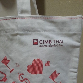 กระเป๋าผ้าของเเท้100%CIMB THAI  ของใหม่มือ1ลิมิเตทอิดิชั่นใบใหญ่15นิ้วจุใจ