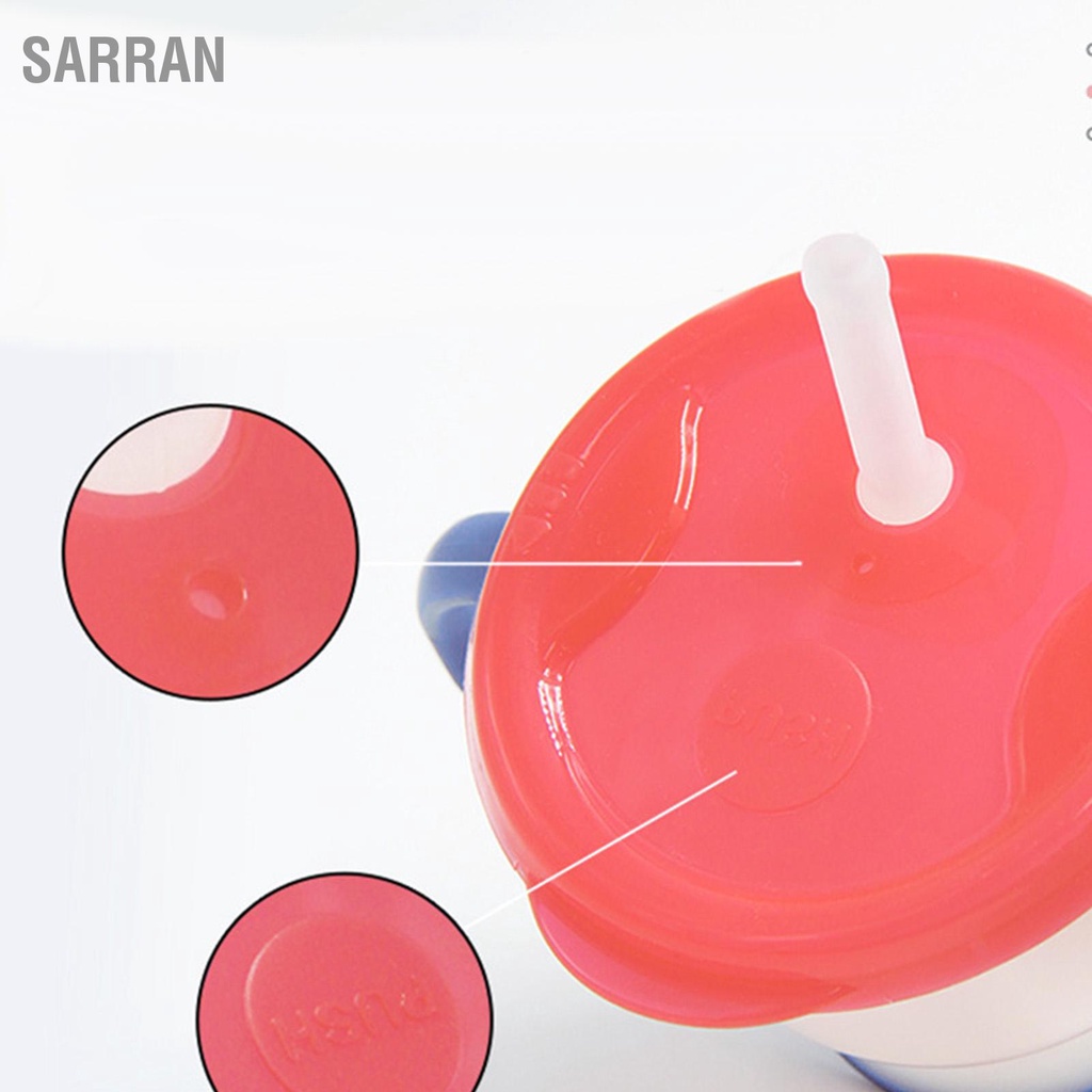 sarran-แก้วน้ําพลาสติก-pp-พร้อมหลอดดูด-ด้ามจับคู่-สําหรับเด็กวัยหัดเดิน