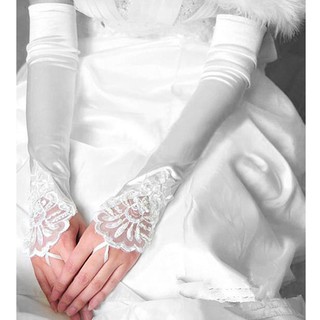 สินค้า ถุงมือผ้าลูกไม้ปักเลื่อมสำหรับผู้หญิง