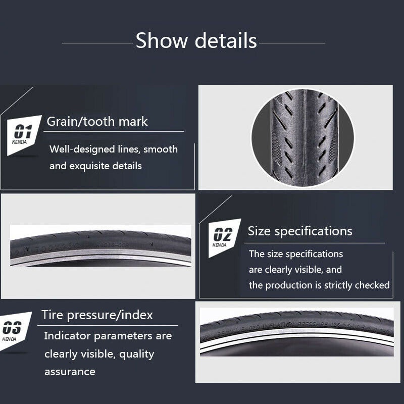 kendaยางจักรยานถนนยาง700-23-28-32-35-38cถนนจักรยานยางtayar-basikal-k191-k193ขี่จักรยานชิ้นส่วน