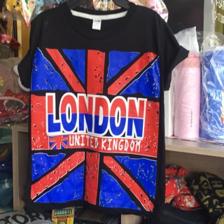 เสื้อยืดคอกลม สกรีนลาย London