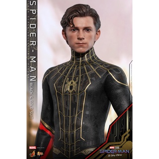 ฟิกเกอร์ โมเดล ของสะสม Hot Toys MMS604 1/6 Spider-Man: No Way Home - Spider-Man (Black &amp; Gold Suit)