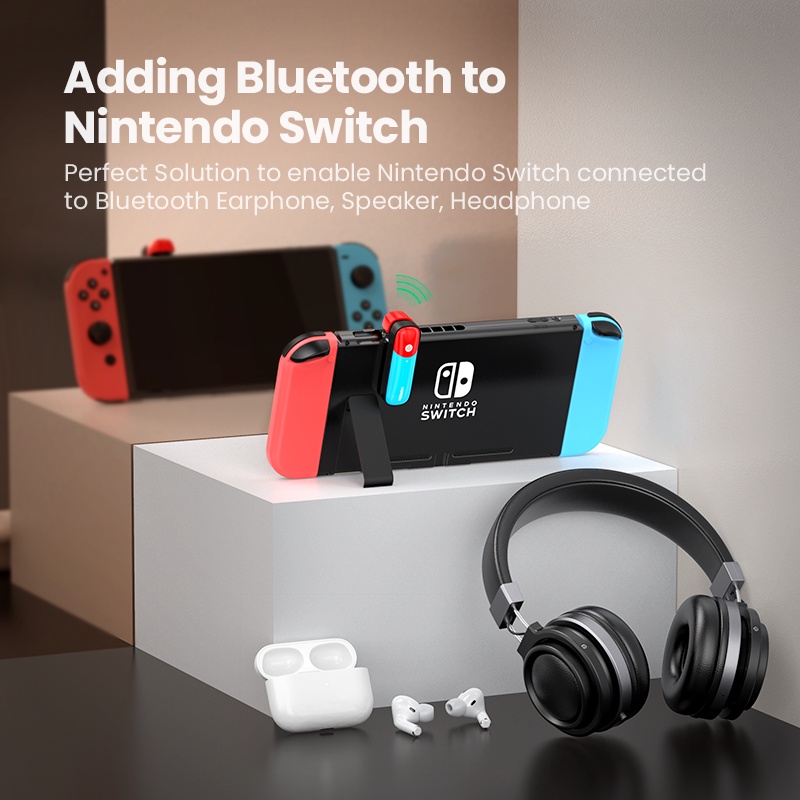 ภาพหน้าปกสินค้าUgreen อะแดปเตอร์ส่งสัญญาณเสียงบลูทูธ 5.0 สําหรับ Nintendo Switch Lite 3.5 มม. AAC SBC จากร้าน ugreen.th บน Shopee