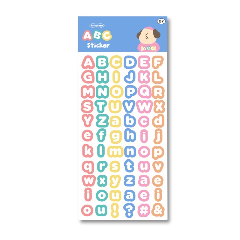 Bringhome ABC Sticker สติ๊กเกอร์ตัวอักษร สติ๊กเกอร์ติดตกแต่ง สติ๊กเกอร์ ...