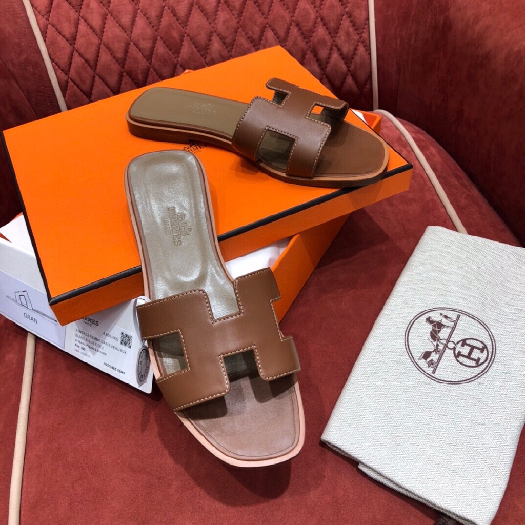 พรี-hermes-oranหนังแท้แบรนด์เนน-รองเท้าsize35-41