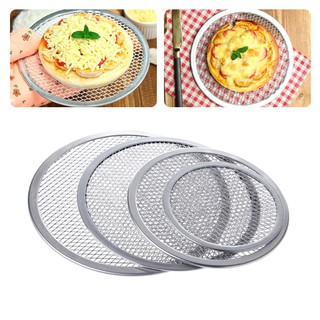 TOP Aluminum Mesh Grill  Pizza Screen Round Baking Tray Net Kitchen Tools Ovens Kit