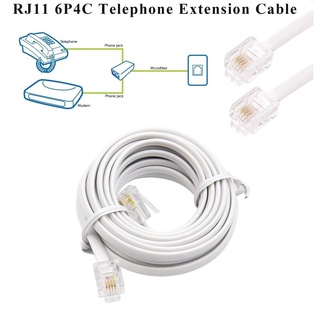 ภาพขนาดย่อของภาพหน้าปกสินค้าราคาส่ง 7.-  สายแจ็ค สายโทรศัพท์ หัว-ท้าย สาย หลังโทรศัพท์ 6P4C หัว RJ11 ( 2 เมตร) จากร้าน sangthong_electric บน Shopee ภาพที่ 5