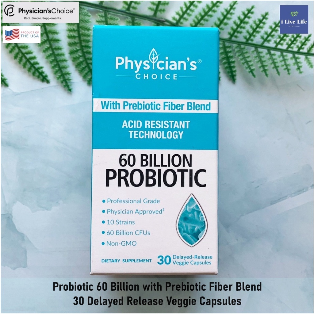 โปรไบโอติก 6 หมื่นล้านตัว Probiotic 60 Billion with Prebiotic Fiber ...