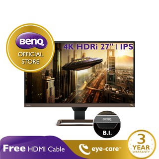 BenQ EW2780U 27" 4K IPS HDRi USB-C Eye Care Multimedia Gaming Monitor (จอคอมดูหนัง 4k, จอคอมเล่นเกม)