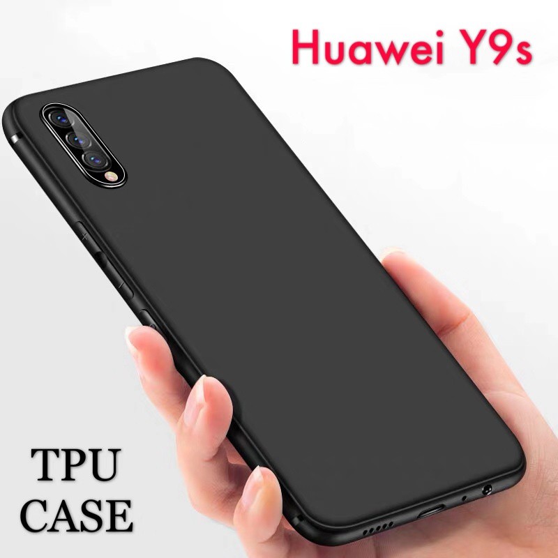 tpu-case-huawei-y9s-เคสหัวเว่ย-เคสซิลิโคน-เคสนิ่ม-สวยและบางมาก-เคสสีดําสีแดง-ส่งจากไทย