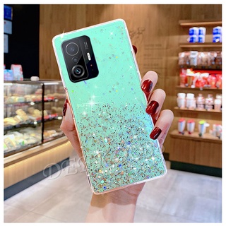 2021 New เคสโทรศัพท์ Xiaomi Mi 11T / Mi 11T Pro / Mi 11 / Mi 11 Lite / Mi 11 Lite 5G NE Phone Case Silicone Glitter Gel Transparent Clear Slim Soft Casing Mi 11T 11TPro เคส