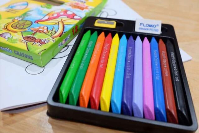 สีเทียนปลอดสาร-สีเทียนสำหรับเด็ก-สีเทียน-12-สี-สีเทียนลบได้-nontoxic-สีเทียนปลอดสาร-สีเทียนสำหรับเด็ก