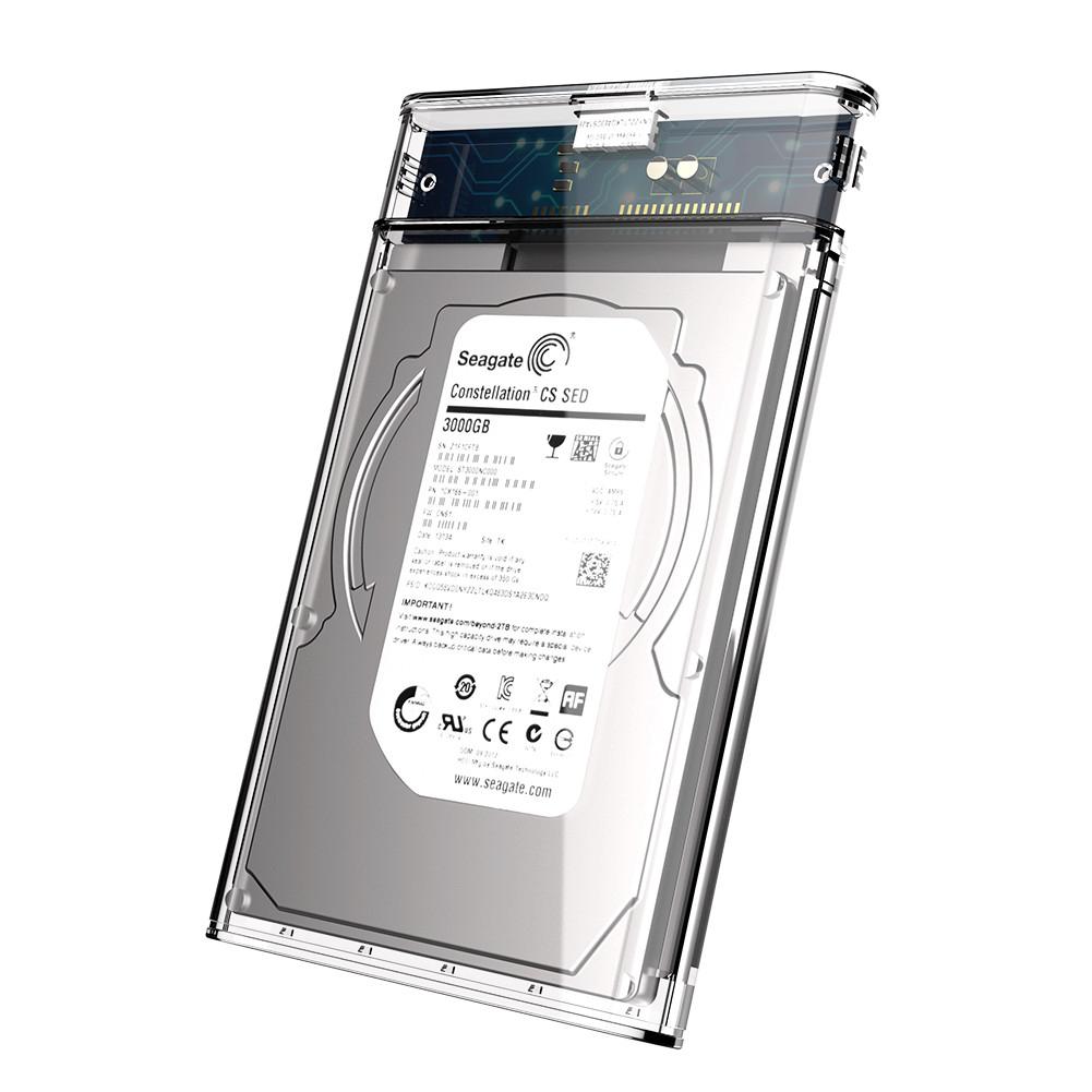 ภาพสินค้าKJ กล่องใส่ HDD 2.5 '' แบบโปร่งใส SATA 2.0 / 3.0 / 3.1 ถึง USB 3.0 กล่องใส่ฮาร์ดดิสก์ไดรฟ์ภายนอก SSD จากร้าน kanjanatongoon บน Shopee ภาพที่ 3