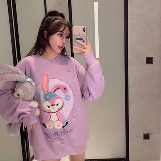 ฤดูใบไม้ร่วงและฤดูหนาวใหม่ Xingdailu บวกเสื้อกันหนาวกำมะหยี่ผู้หญิงหลวมสบาย ๆ เสื้อเชิ้ตแขนยาวทั้งหมด เก็บเงินปลายทาง
