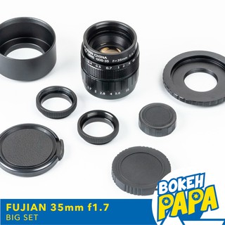 เลนส์มือหมุน Fujian 35mm F1.7  ชุดใหญ่ ( เลนส์ หน้าชัดหลังเบลอ ) ( เลนส์ หลังละลาย ) ( 35 mm )