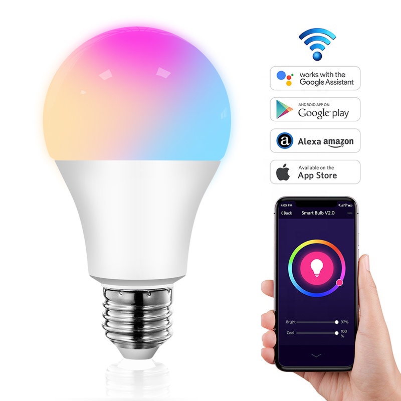 หลอดไฟไฟอัจฉริยะ-smart-bulb-by-tuya-เชื่อมต่อผ่าน-wifi-สั่งงานระยะไกลผ่านมือถือ-รองรับระบบ-google-home-alexa