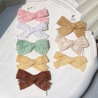 2pcs/set Lace Bow Hair Clips Childrens Girls Cute Bow Hairpins Baby Hair Accessories Gift