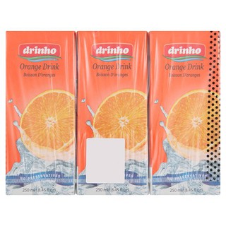 Drinho Orange Drink 6 x 250 มล