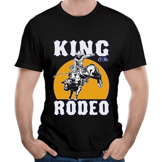 T-shirt  เสื้อยืดลําลอง แขนสั้น พิมพ์ลาย Lmxool King Of The Rodeo Of As Leon แฟชั่นสําหรับผู้ชายS-5XL