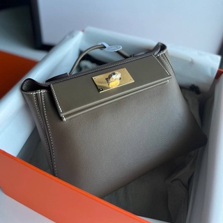 กระเป๋าแบรนด์เนม กระเป๋าสะพายข้าง HERMES 24/24  GHW   Size | 21*16*4CM |