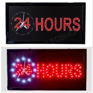LED Sign 24 Hours  ป้ายไฟแอลอีดีสำหรับตกแต่ง 220V ป้ายตัวอักษร ป้ายไฟ ป้ายหน้าร้าน ใช้ประดับตกแต่ง