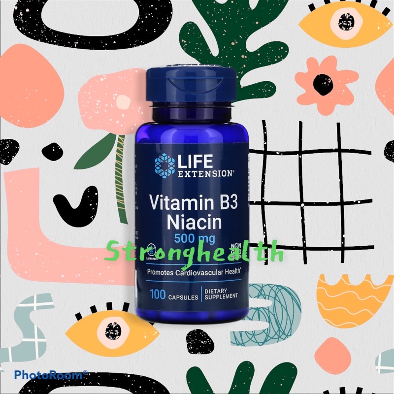 Life Extension, Vitamin B3 Niacin, 500 mg, 100 Capsules Shopee Thailand