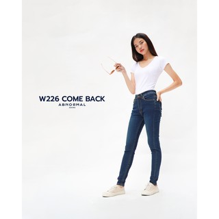 กางเกงยีนส์ยืดเอวสูง 9 ส่วน ABnormal Jeans - W226 ทรงสกินนี่ ผ้ายีนส์ยืด เก็บทรงสวย ซิปอย่างดี Thailand Product