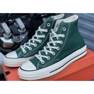 (ราคาพิเศษ) รุ่นสุดฮิตขายดี! รองเท้าผ้าใบหุ้มข้อ Converse  FirstString 1970s Repro​ Hi-Top สีเขียวเหนี่ยวทรัพย์ ส่งเร็ว