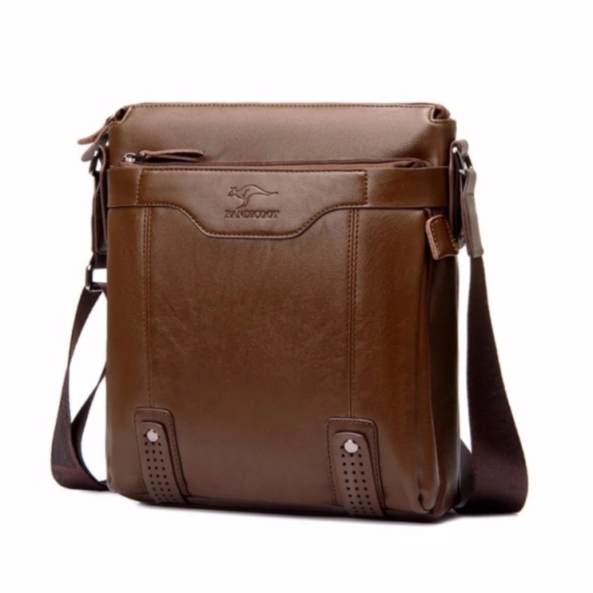 bandicoot-กระเป๋าสะพายข้าง-business-casual-รุ่น-6001-สีน้ำตาลอ่อน-กากี