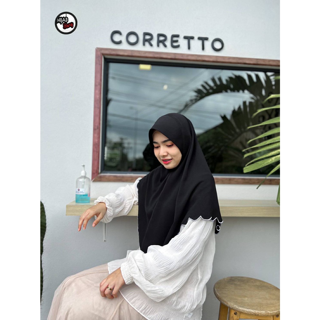 ภาพสินค้าผ้าคลุมฮิญาบ ทรงกุ๊กไก่ นางฟ้า ปักเวิร์ค รุ่นใหม่ล่าสุด ฮิตมากในตอนนี้ จากร้าน hijab_story_thailand บน Shopee ภาพที่ 4